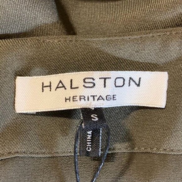 Halston Heritage Women's Stretch Twill Sage Jumpsuit Size Small NWT - Picture 9 of 15